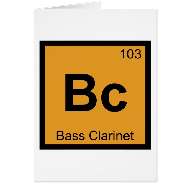 Bc - Musique de clarinette basse Chimie Tableau pé (Devant)