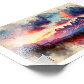 BC Rockies Sunset,  Foto Afdruk (Hoek)