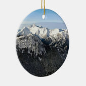 BC Snowy Mountains Keramisch Ornament (Rechts)