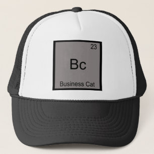 Bc - Zakelijke Kat Grappig Chemie Element Symbool Trucker Pet