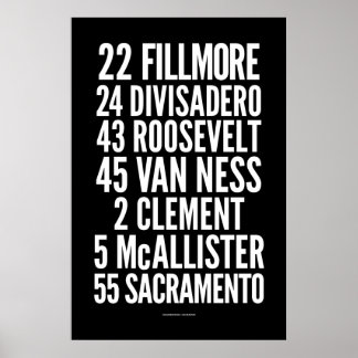 BCL  Classic San Francisco Scroll Poster