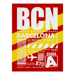 BCN Luchthaven Barcelona Perfect Poster