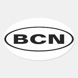 BCN Oval Decal Ovale Sticker