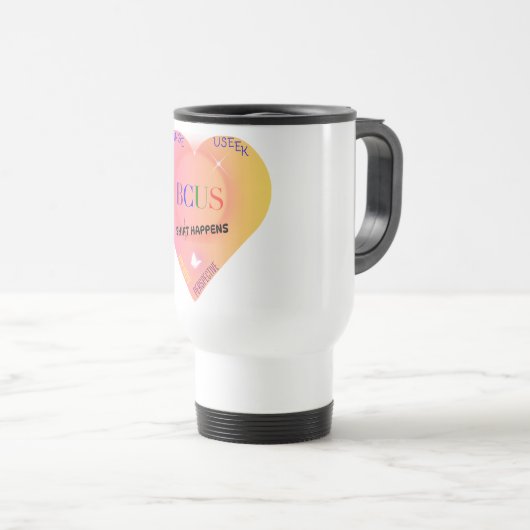BCUS "Shift Happens" Reizen Mug Perspectief To-Go Reisbeker (Voorkant rechts)