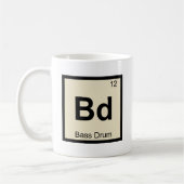 Bd - Bass Drum Muziek Chemie Periodiek Systeem Koffiemok (Links)
