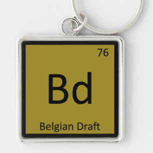 Bd - Belgisch Trekpaard Grappig Chemie Element T-S Sleutelhanger