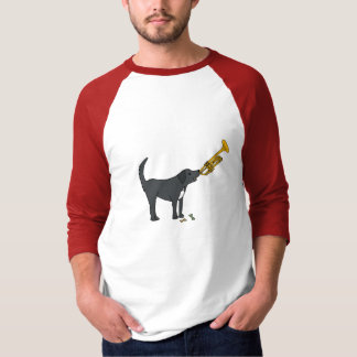 BD- Funny Dog die de Trumpet Shirt speelt