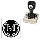 BD gekranst monogram Rubberstempel (Gestempeld)