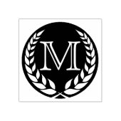 BD gekranst monogram Rubberstempel (Afrduk)