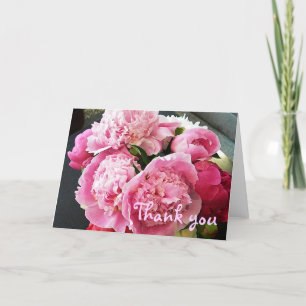 BD-Peony Floral Thank you card Bedankkaart