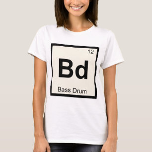 Bd - Slagtommel Muziek Scheikunde Periodiek Systee T-shirt
