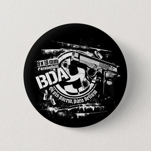 BDA 9 Pinback Button Button (Voorkant)
