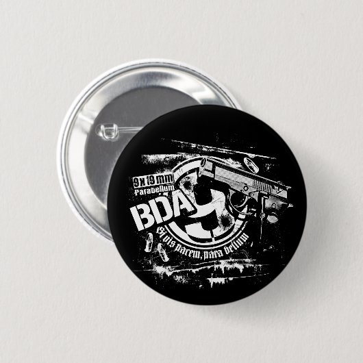 BDA 9 Pinback Button Button (Voorkant /achterkant)