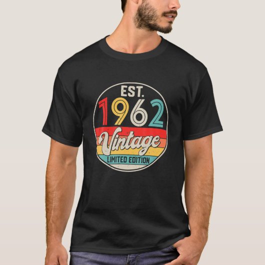 Bday 60 Year Old  1962 Limited Edition 60th T-shirt (Voorkant)