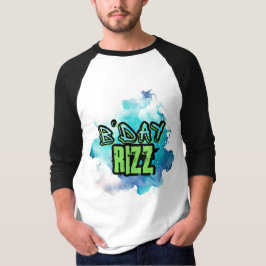 B'Day (Verjaardag) Rizz Groen en Monochromatisch B T-shirt