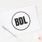 BDL - Hartford/Windsor Locks Classic Round Sticker (Enveloppe)