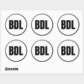 BDL - Hartford/Windsor Locks Classic Round Sticker (Feuille)