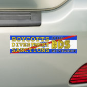 BDS-beweging boycot Israël Bumpersticker (Op auto)