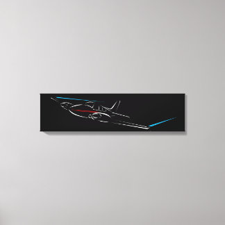 BE-55 Baron Canvas Afdruk