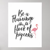 Be A Flamant rose - Inspiration Poster (Devant)