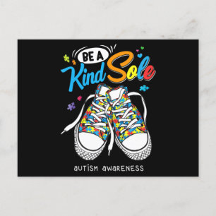 Be A Kind Sole Autism Awareness Puzzle Shoes Be Ki Briefkaart