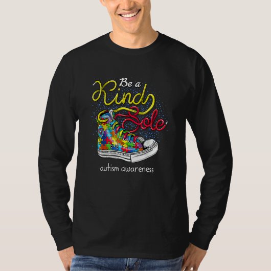 Be A Kind Sole Autism Awareness Puzzle Shoes Be Ki T-shirt (Voorkant)