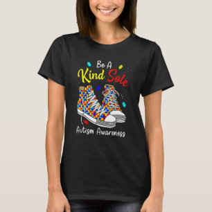 Be A Kind Sole Autism Awareness Rainbow Trendy Puz T-shirt
