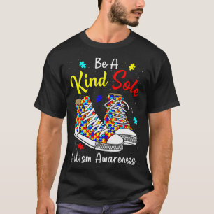 Be A Kind Sole Autism Awareness Rainbow Trendy Puz T-shirt