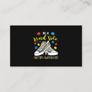 Be A Kind Sole Autism Awareness Trendy Puzzle Shoe Visitekaartje