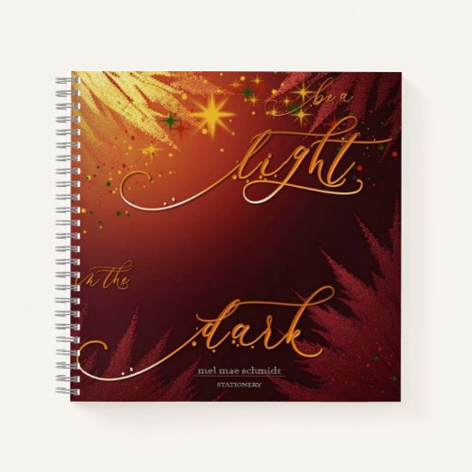 Be A Light Mel Mae Schmidt Stationery Notitieboek (Voorkant)