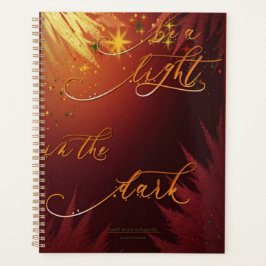 Be A Light Red-Gold Mel Mae Schmidt Stationery Planner