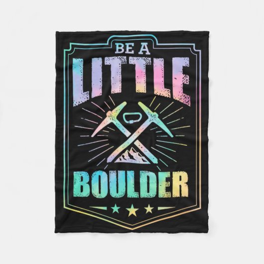 Be A Little Boulder Aesthetic Rock Climbing Pun  Fleece Deken (Voorkant)