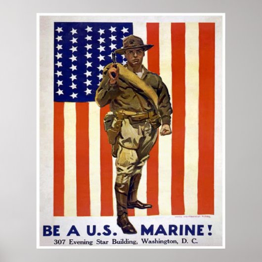 BE A US MARINE POSTER (Voorkant)
