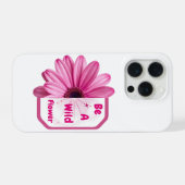 Be A Wildflower Pink Floral Aesthetic Phone Case (Verso Horizontal)