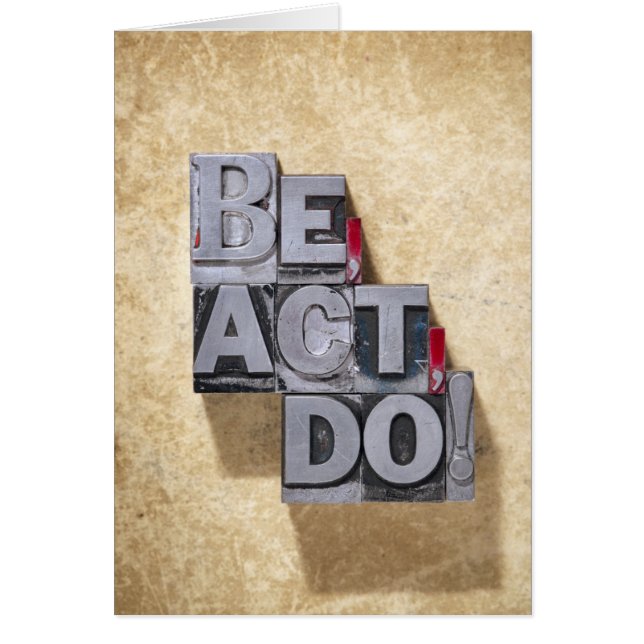Be, Act , (Devant)