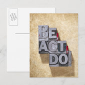 Be, Act, Do Briefkaart (Voorkant / Achterkant)