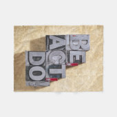 Be, Act, Do Fleece Deken (Voorkant (Horizontaal))