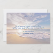 Be At Peace Christian Scripture Beach Carte de scè (Dos)