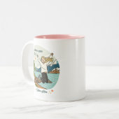 Be Awesome Today – Inspirational - Custom Name Tweekleurige Koffiemok (Voorkant links)