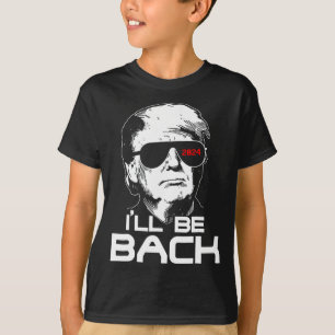Be Back Funny 45 47 Donald Trump 2024 Neem Amerika T-shirt