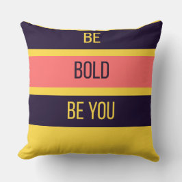 Be Bold — 90s Maximalist Throw Pillow | Retro Bdrm Kussen