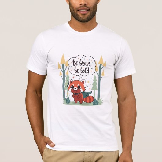 Be Brave, Be Bold - Forest Panda Hero T-shirt (Voorkant)
