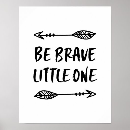 Be Brave Little One kids print poster (Devant)