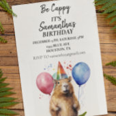 Be Cappy Capybara verjaardagsfeestje Kaart