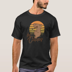 Be Cappy Retro Capybara Animal Rodent voor Capybar T-shirt