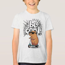 "Be Cool" Scooter Capybara Kinder T-shirt