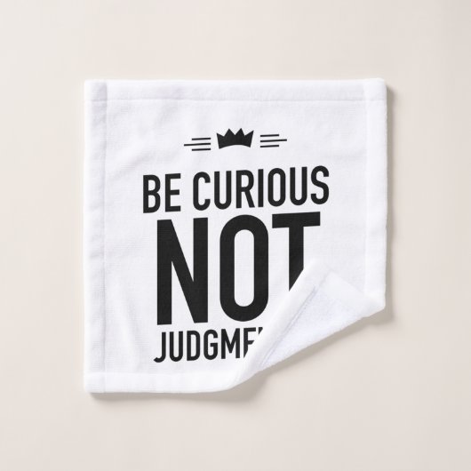 Be curious black washandje (Wasdoekje)