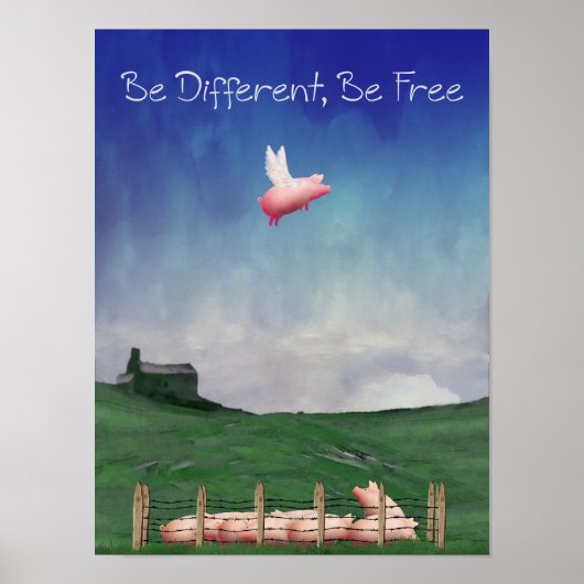 Be Different, Be Free Poster (Devant)