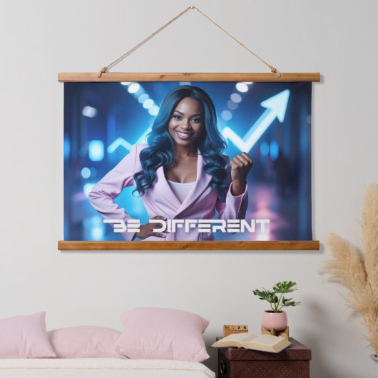 BE DIFFERENT HANGEND WANDKLEED (Slaapkamer)