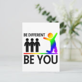 Be different - LGBTQ Pride Briefkaart (Staand voorkant)